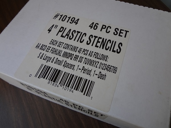 HANSON PLASTIC STENCILS 4"