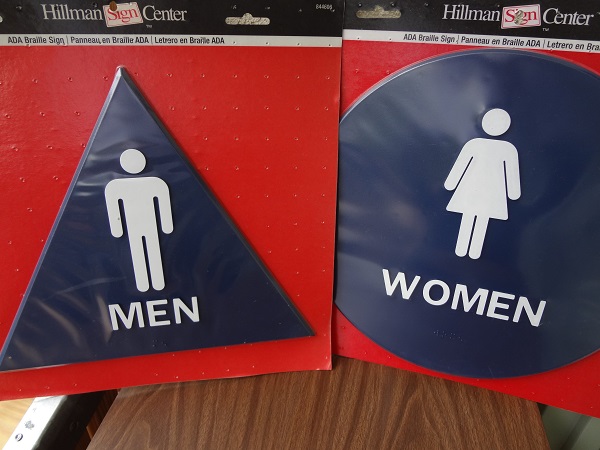 RESTROOM BRAILLE SIGN