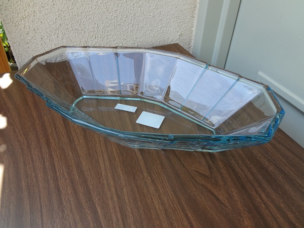 VINTAGE BLUE GLASS BOWL