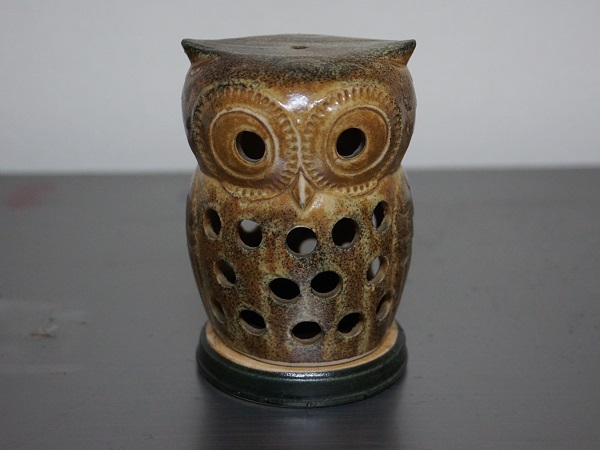 VINTAGE OWL CANDLE HOLDER