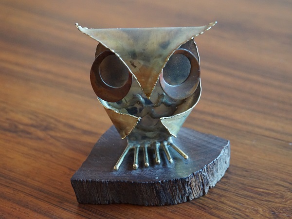 VINTAGE METAL CRAFT ART OWL