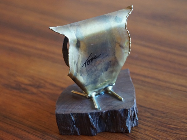 VINTAGE METAL CRAFT ART OWL