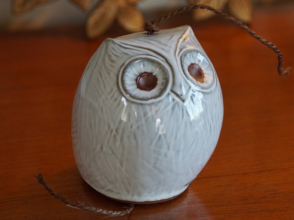 VINTAGE MID CENTURY MODERN CERAMIC OWL BELL