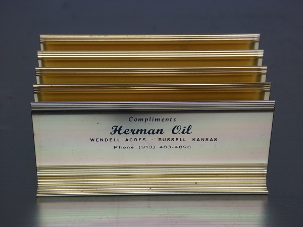 VINTAGE LETTER HOLDER HERMAN OIL