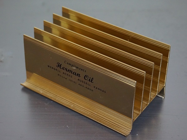 VINTAGE LETTER HOLDER HERMAN OIL
