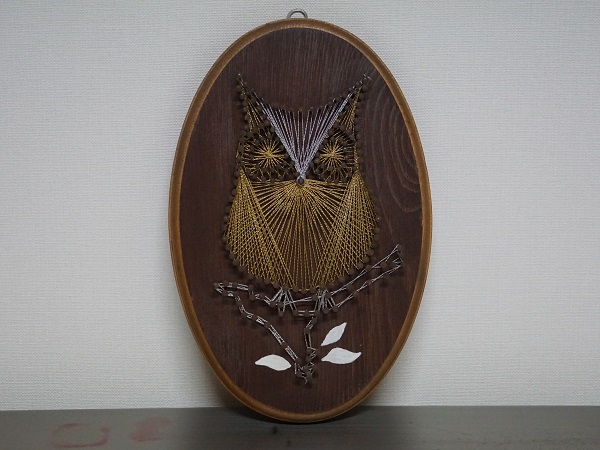 VINTAGE WALL HANGING THREAD OWL