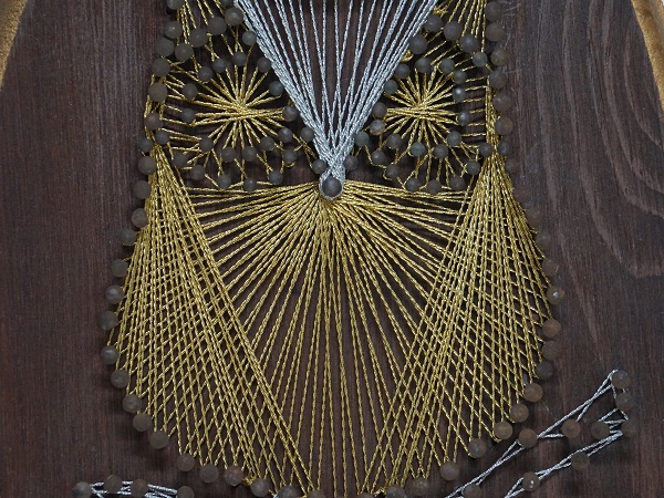 VINTAGE WALL HANGING THREAD OWL